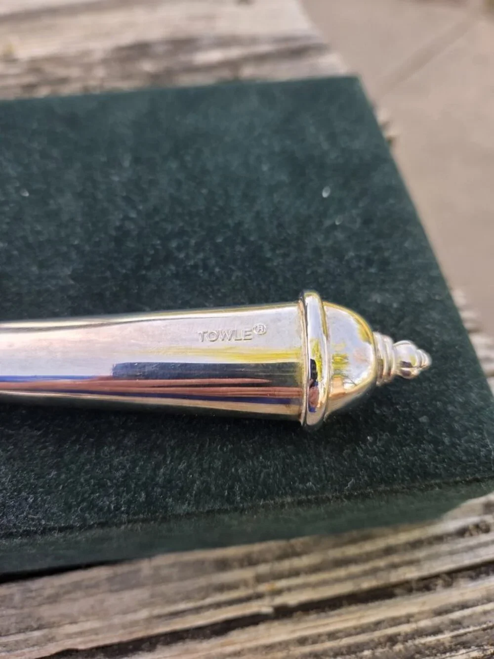 Vintage Boxed Set Towle Silverplate Cake Pie & Knife Server Wedding Anniversary